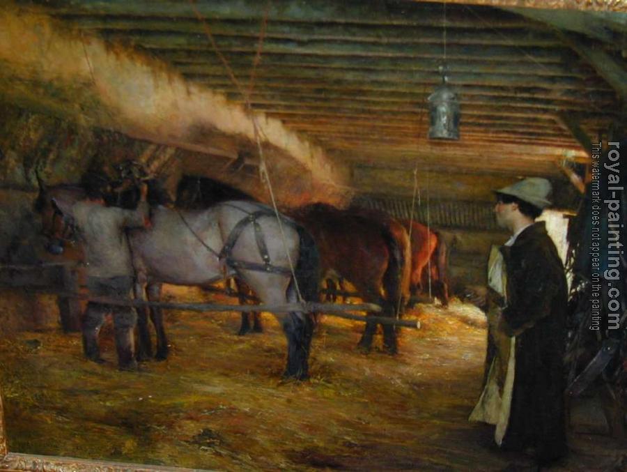 Pascal-Adolphe-Jean Dagnan-Bouveret : In the Stable